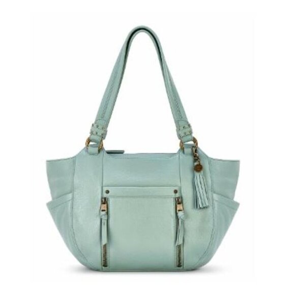 The Sak Collective Mint Kori Leather Satchel - Picture 1 of 8